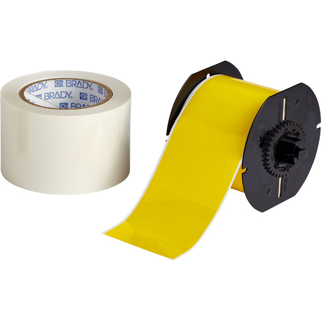 ToughStripe Printable Floor Marking Label Tape (with Overlaminate) for B30 Printers- B30C-3000-483YL-KT