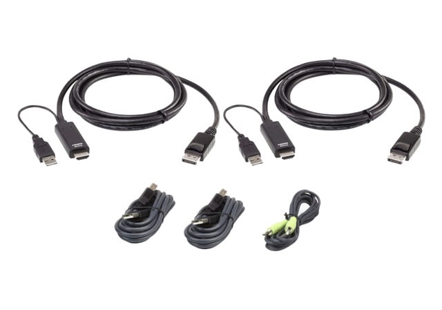 10FT. Single Display Displayport Universal  Secure KVM Cable KIT 2L7D02UHDPX5
