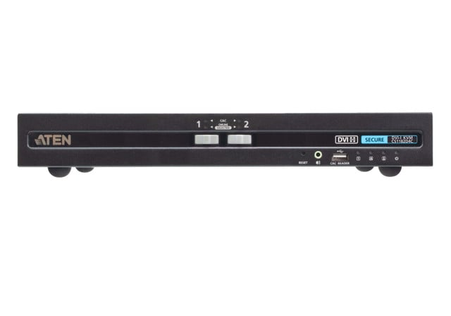 2-PORT USB DVI Single Display PP4.0 Secure KVM W/ CAC Support CS1182D4C