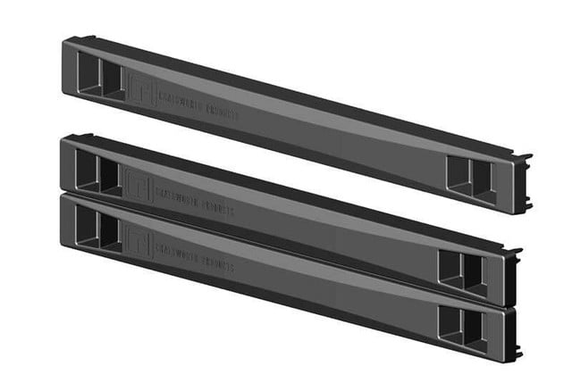 SNAP-in Filler Panel, Plastic, Black, 2U H, 6 Pieces, UL Listed 34538-001
