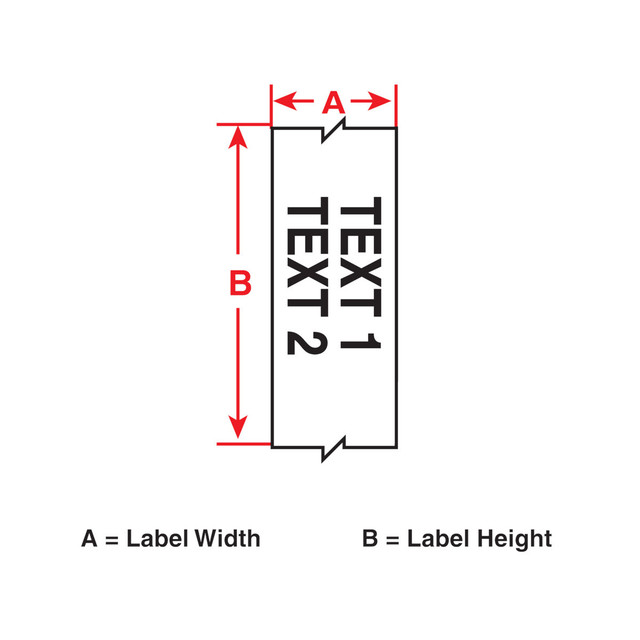 PermaSleeve Heat Shrink Wire and Cable Labels, 3/16" Dia, Black, Double-Sided