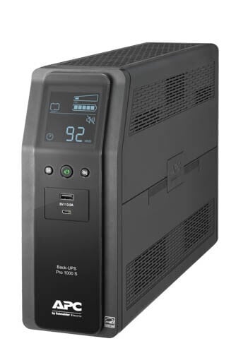 APC BACK-UPS PRO, 1000VA/600W, Tower, 120V, 10X NEMA 5-15R Outlets, SINE WAVE, a BR1000MS