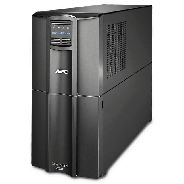 APC Smart-UPS, LINE Interactive, 2200VA, Tower, 120V, 8X NEMA 5-15R+2X NEMA 5-20 SMT2200C