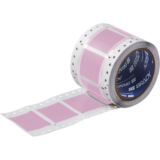 PermaSleeve Heat Shrink Wire and Cable Labels, 1" Dia,  1", Pink, Double-Sided
