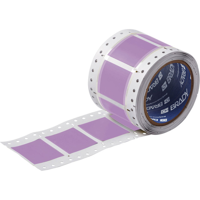 PermaSleeve Heat Shrink Wire and Cable Labels, 1" Dia, 1", Violet, Double-Sided