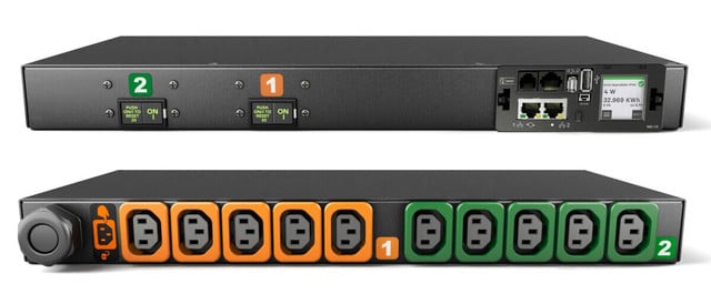 RPDU, Monitored UNIT Level EC, 30A, 208V, 4.9KW, Horizontal, (10) Locking IEC C1 VP4N31A1