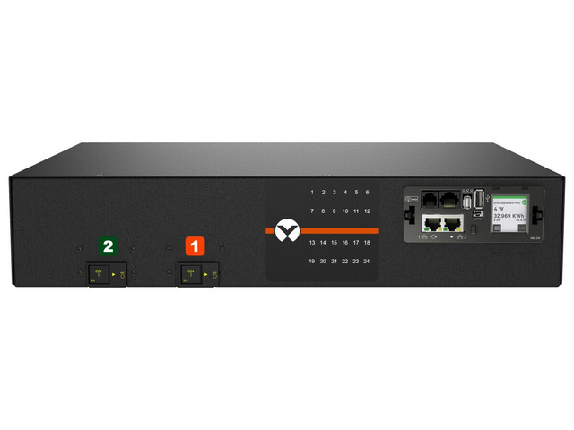 RPDU, Switched UNIT Level Monitoring EC, 30A, 208V, 4.9KW, Horizontal, (24) COMB VP5N32A0