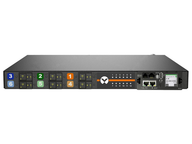 RPDU, Switched Outlet Level Monitoring EC, 30A, 240/415V WYE, 17.2KW, Horizontal VP7N31A5