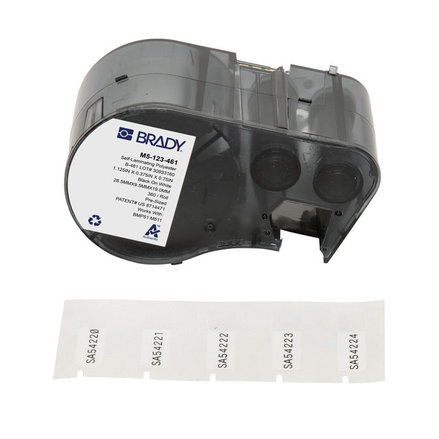 Self-Laminating Cryogenic Polyester Laboratory Labels with Ribbon - 0.375" x 1.125"