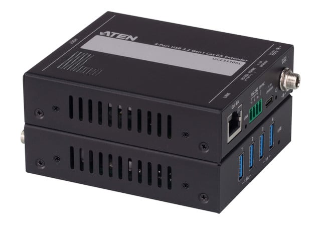 ATEN UCE33100 network extender Network transmitter & receiver Black
