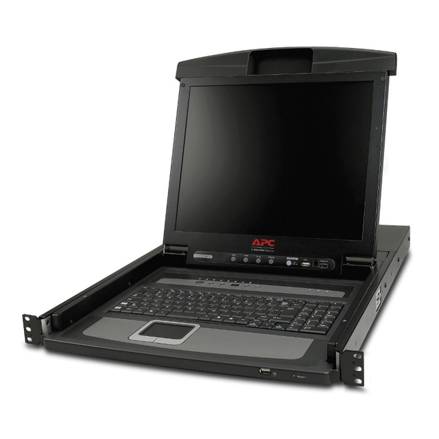 17 RACK LCD Console WITH Integrated 8 PORT Analog KVM Switch - AP5808 - MAIN INP AP5808