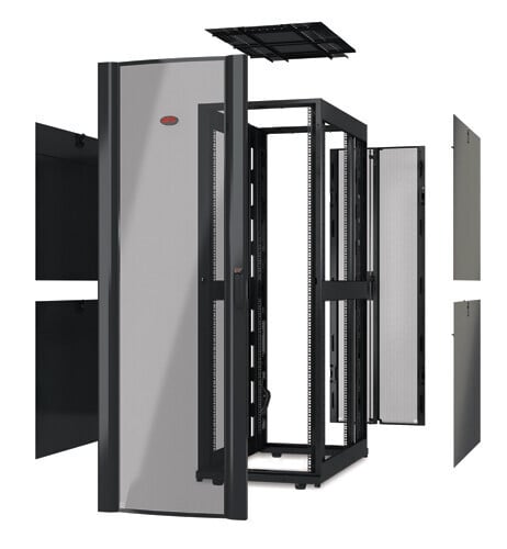 Netshelter SX 48U 750MM WIDE X 1200MM DEEP Enclosure Without Doors Black AR3357X610