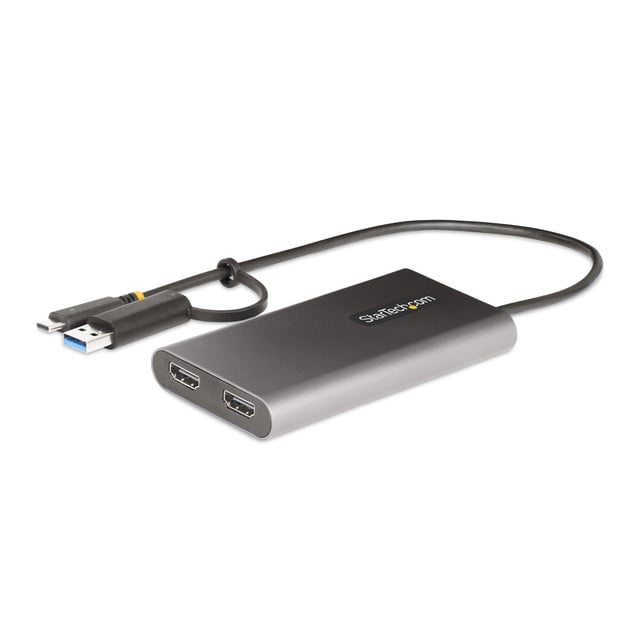 USB-C to DUAL-HDMI Adapter, USB-C or a to 2X HDMI, 4K 60HZ, 100W PD PASS-Through 109B-USBC-HDMI