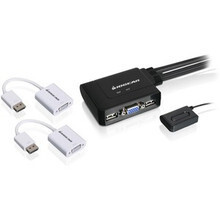 Iogear GCS22DPKIT 2PORT VGA & DP KVM Switch KIT
