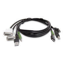 6FT (1.8M) DUAL-Display KVM Cable, 2X DVI to 2X HDMI, USB 2.0, 3.5MM, Universal SK2DVI2HDMMKVM06-TAA