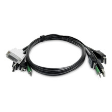 6FT (1.8M) DUAL-Display KVM Cable, HDMI and Displayport to DVI and DP, USB 2.0, SKDVI2HDDP06MMKVM06T