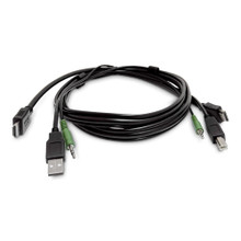 10FT (3M) HDMI KVM Cable, USB 2.0, 3.5MM Audio, Universally Compatible Combo CAB SKHDMMKVM10