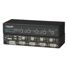 Desktop KVM Switch - DVI-I WITH Transparent USB 2.0, Audio, 4-PORT KV9604A