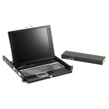 Servtray KVM LCD Console TRAY and Switch - 17IN, 1-PORT, Single-RAIL, DVI-D, VGA KVT417A-1UV-R3