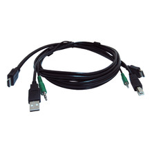 Connect ONE or TWO HDMI, ONE USB, and ONE Audio Source(S) to a Secure KVM Switch Skvmcbl-HDMI-06TAA