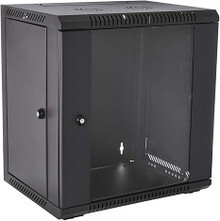 V7 RMWC12UG450-1N 12U RACK WALL Mount Enclosure Locking Glass Doors