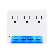 4 USB 3.4A Ports Night Light 1-YEAR Warranty P3WUN