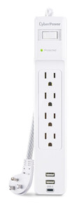 P405UC - Surge Protector - 125 V - Circuit Breaker - 15A - 4 NEMA 5-15R - White P405UC