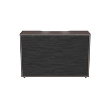 C3 Series HPL Woodkit, 2 BAY, 32 Inches HIGH, Asian Night WITH Black Metalwave D C3K2D1HA3D4ZPLBK