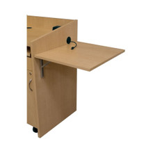 L2 Series FLIP up Shelf, 21IN W, Grained DARK Cherry Melamine L2-Flipshelf-GC
