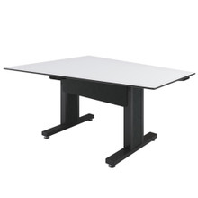 Middle Atlantic TBL-ANG-3P-SH-WB Forum Angle Shaped Desk - Durable White Laminate