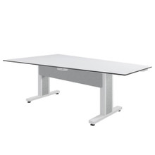 Middle Atlantic Forum Angle Table TBL-ANG-5P-SH-WW - Durable White Laminate Conference Table