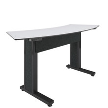 Middle Atlantic TBL-ARC-3P-CH-WB Forum Arc Shaped Table - Designer White