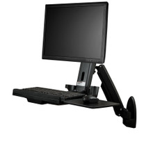 Ergonomic WALL-Mount Workstation - up to 17LB VESA Monitor (INCL Ultrawide) - FO WALLSTS1