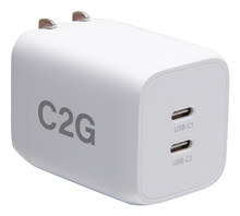 C2G Dual USB-C® Power Adapter - 65W