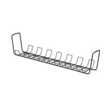 StarTech.com Under Desk Cable Management Tray, 24" Long, Metal Basket Style Cable Organizer, Screw-On Installation, Power Bar Holder, Metal, Black, TAA-Compliant