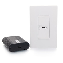 C2G Superbooster® USB Camera Extender Over Cat Single Gang Wall Plate to Box Kit