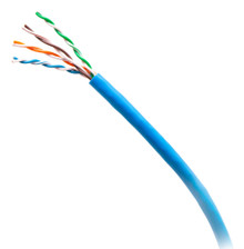 C2G 1000ft (304.8m) TAA-Compliant Cat5e Bulk Unshielded (UTP) Ethernet Network Cable with Stranded Conductors In-Wall CM-Rated - Blue