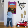 Eid Ramadan Mubarak Felt Hanging Countdown Muslim 2021 Kids Gift Blue Calendar