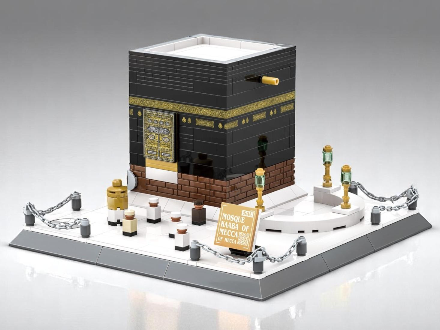 Mecca アンディナブル KICP 1599 Kaabah Mecca House of Allah Building Toy Model Set 2025 New Gift