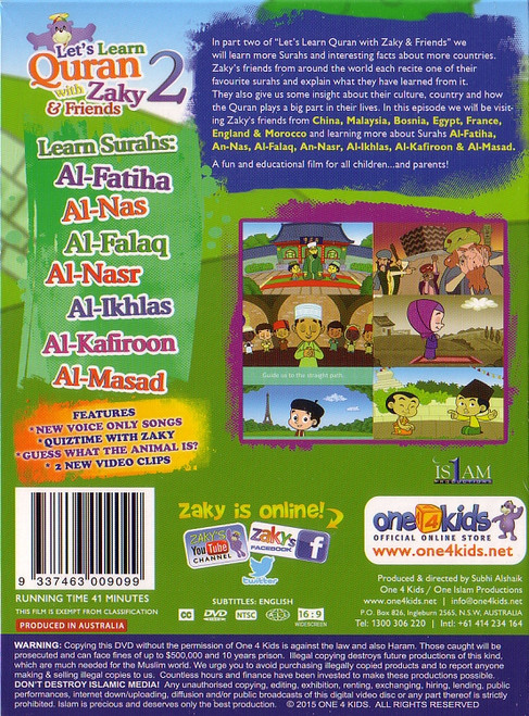 Let’s Learn Quran with Zaky & Friends PART 2 DVD