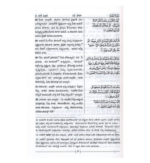 The Noble Quran in Telugu