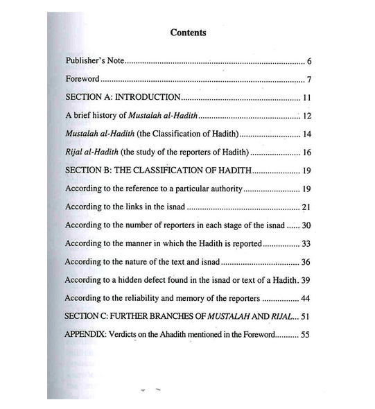An Introduction to the Science of Hadith