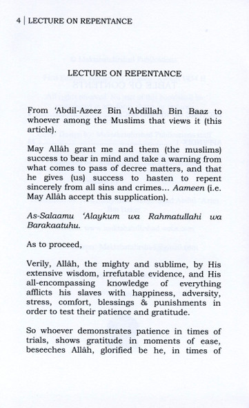 The Obligation Of Repenting To Allah