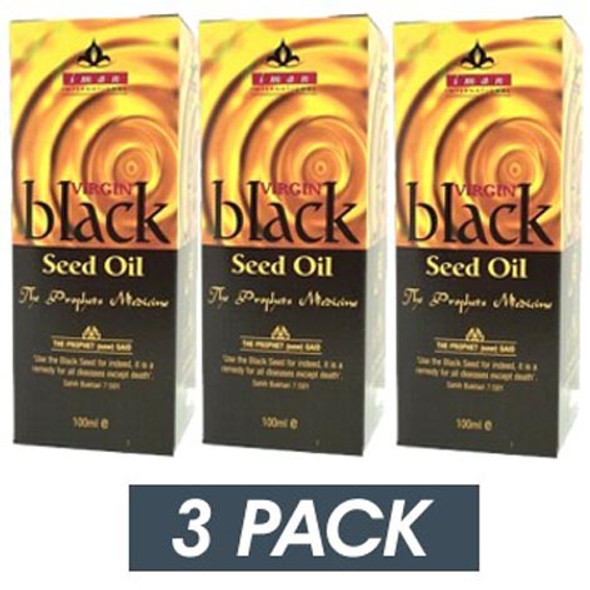 Iman Virgin Black Seed Oil  (Virgin Nigella Sativa Oil)   3 Pack x 100ml