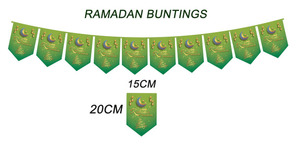 New Green Ramadan Mubarak Flags/Buntings