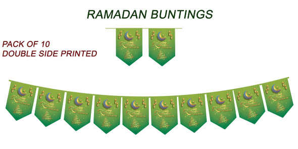 New Green Ramadan Mubarak Flags/Buntings