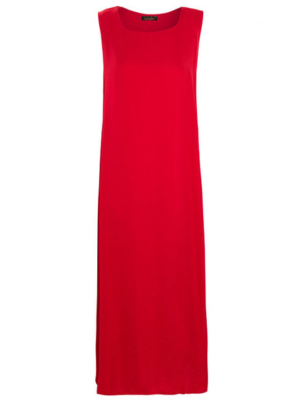 RED SLIP DRESS SLEEVELESS