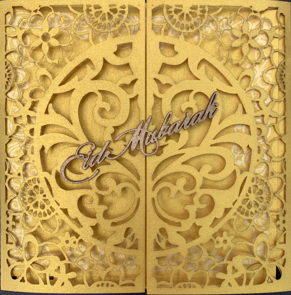 Eid Mubarak Laser Cut Greeting Cards Muslim Islamic Festival 3