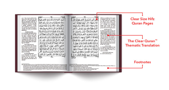 The Clear Quran Majeedi (Indo-Pak) Script 13 Lines Hardcover 19.8x24.6x3.40cm