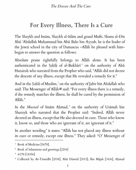 The Disease And The Cure by Imam Ibn Al-Qayyim
